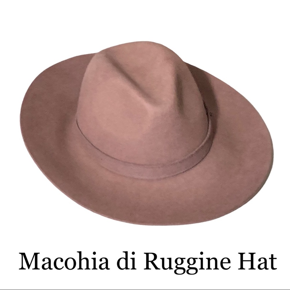 ⭐️HP! Wool Hat by Macohia di Ruggine Pinkish Tan Wool Cowboy Style Hat